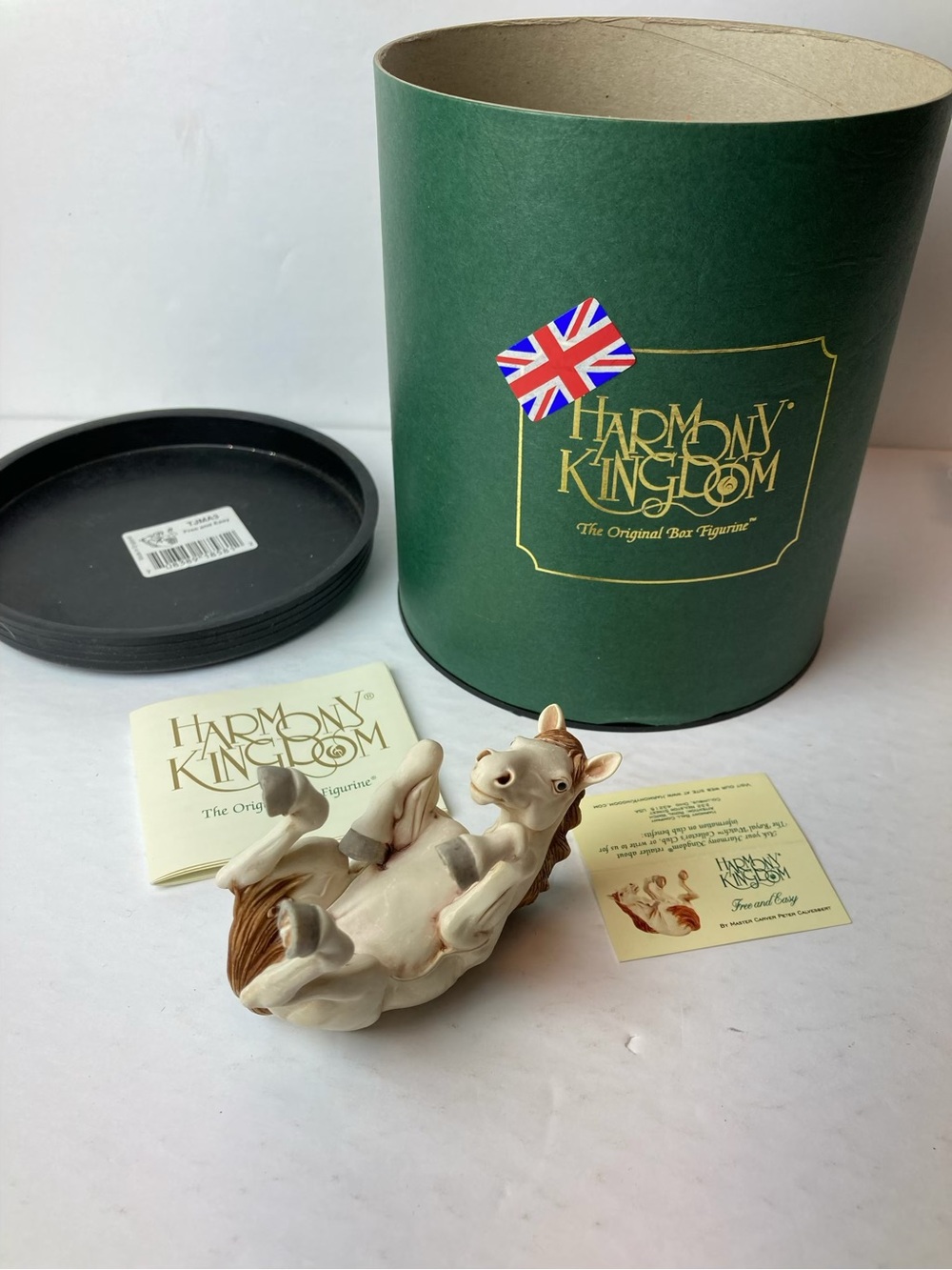 Harmony Kingdom Free and Easy Rolling Horse and Baby Box Figurine Vintage 3”x3”